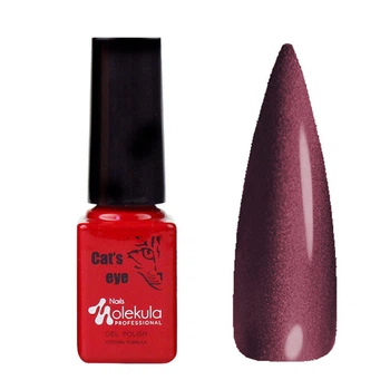 Гель-лак Nails Molekula Ceramic Cats Eye CC10 бордово-винный с шиммером 6 мл