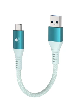 Кабель CONMDEX USB A to USB-C 15Вт, USB 3.1 Gen2, 10Gbps, 0.6м, green