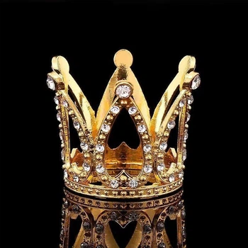 Корона мини на бенто торт золото, 3 см