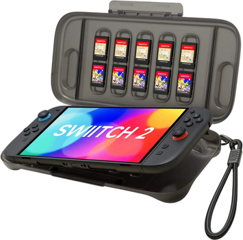 Чехол JSAUX PC0116 амортизирующий для Nintendo Switch 2 Черный (6126755803435)