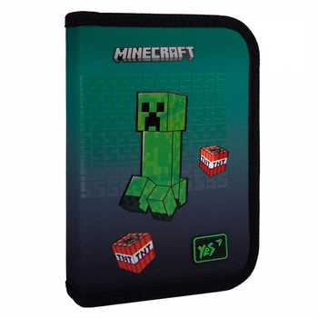 Пенал твердий Yes одинарний з двома клапанами HP-04 Minecraft Icons 533633