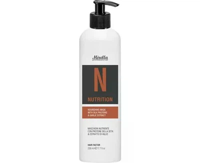 Питательная маска с протеинами шелка и экстрактом чеснока Mirella Professional Basic Salon Nourishing Mask With Silk Proteins Garlic Extract 230 мл