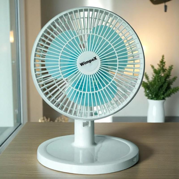 Вентилятор Wimpex WX настільний 50 Вт із захисними гратами 2 швидкості білий (9O9)