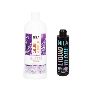 Набор Nila: Liquid Blade Жидкое лезвие 250 мл + Callus Remover Лаванда 1000 мл