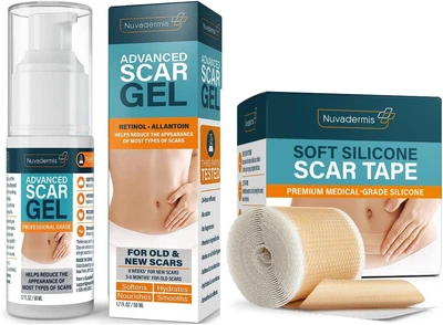 Набор от шрамов Nuvadermis Scar Care Bundle гель и пластырь
