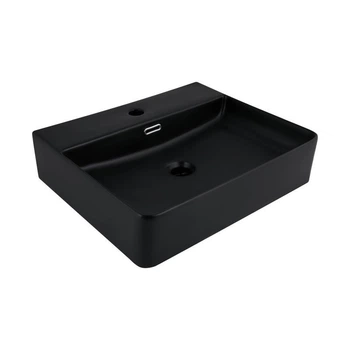 Раковина Qtap Nando LT керамічна чорна 500х420 (SD00052920)