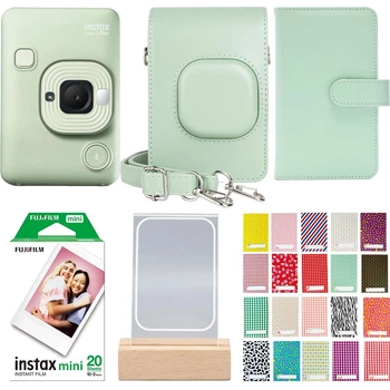 Набор камера моментальной печати Fujifilm Instax Mini LiPlay Green + чехол + фотоальбом 108 + фотопленка 20 шт + фоторамка светодиодная + наклейки 20 шт