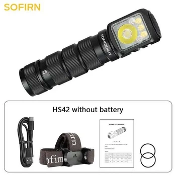 Налобний ліхтар Sofirn HS42 з акумулятором 3000 мАг – 6 світлодіодів, 2100 люмен, USB-C зарядка, червоний режим