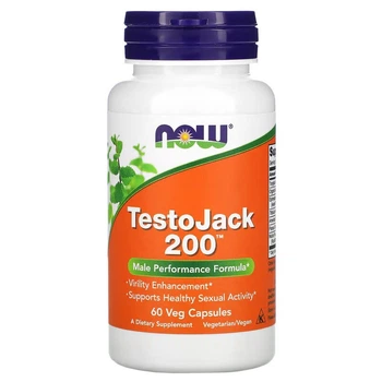 Стимулятор тестостерона Testo Jack 200, 60 вегакапсул NOW (fit0025925)