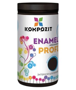 Емаль акрилова PROFI KOMPOZIT Чорна глянцева 0.7л
