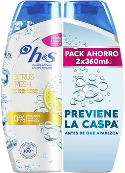 Szampon przeciwłupieżowy Head & Shoulders Citrus Fresh 2 x 330 ml (8700216470872)