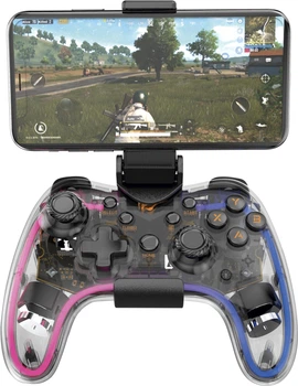 Ігровий бездротовий геймпад Havit HV-G180BT RGB Transparent