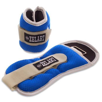 Утяжелители для рук и ног Zelart 1964-2 2 шт по 1 кг Blue-Grey