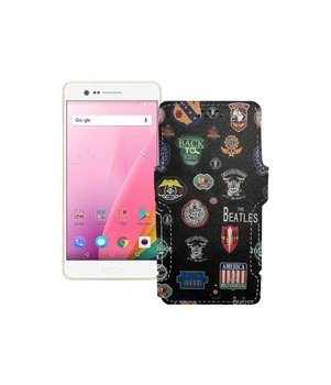 Чохол-книжка з екошкіри для телефону Sharp Z3 Бітлз