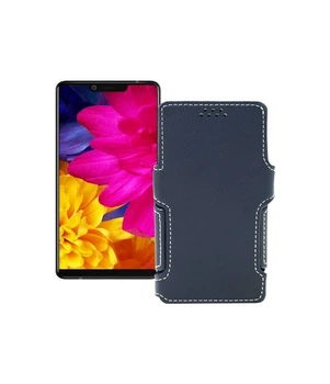 Чохол-книжка з екошкіри для телефону Sharp Aquos S3 Чорний глянець