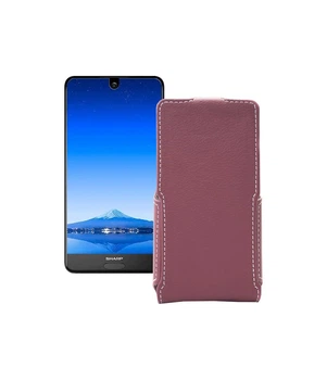Чохол-флип з екошкіри для телефону Sharp Aquos S2 (C10) Бордовий