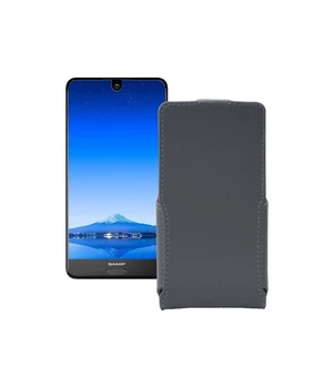 Чохол-флип з екошкіри для телефону Sharp Aquos S2 (C10) Сірий