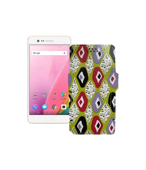 Чохол-книжка з екошкіри для телефону Sharp Z3 Камені-кольорові