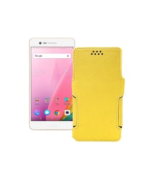 Чохол-книжка з екошкіри для телефону Sharp Z3 Жовтий