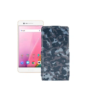Чохол-флип з екошкіри для телефону Sharp Z3 Хаки-синій