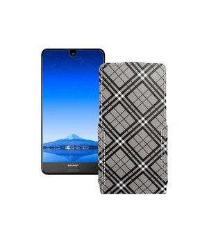 Чохол-флип з екошкіри для телефону Sharp Aquos S2 (C10) Клітинки