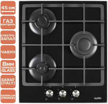 Варильна поверхня газова Ventolux HSF430-S3G CS (BK)