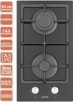 Варильна поверхня газова Ventolux HSF320G CS (BK) 3