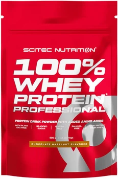 Сывороточный протеин Scitec Nutrition 100% Whey Protein Prof порошок 500 г Шоколад-фундук (5999100021853)