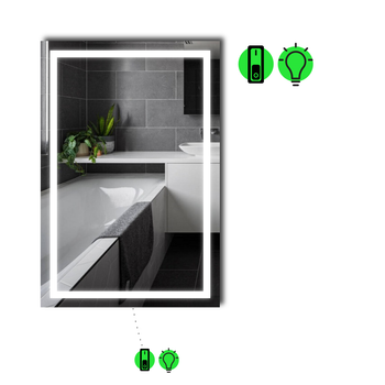LED-зеркало 70x90см, с механическим включателем, модель Karnet (Karnet/700x900/51/2/0)