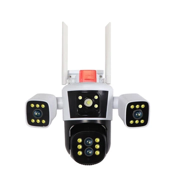 IP WiFi PTZ камера видеонаблюдения 12MP JE-190-1/2 с тремя объективами и ночным видением