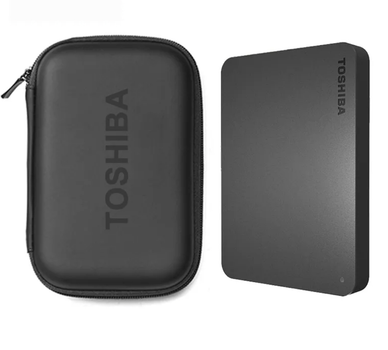 Комплект Внешний Жесткий диск Toshiba Canvio Basics A3 320Gb USB 3.0 Портативный HDD накопитель Black + защитный кейс для ноутбука ПК Хранения данных Windows Mac OS OTG Android АРТ: C320