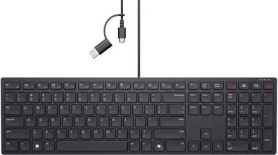 Klawiatura przewodowa Dell KB-525C USB Black (580-BBSX)