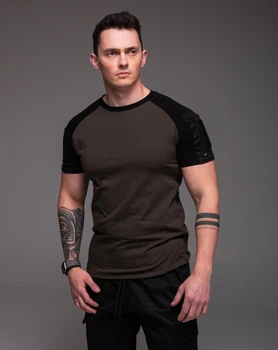 Футболка с карманом R.A. Black Raglan Sleeve XL хаки 2321 XL
