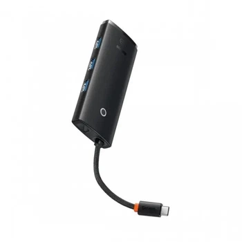 Хаб Baseus Lite Series 5-Port Type-C HUB Docking Station Type-C to HDMI+USB3.0*3+PD WKQX040001 Black