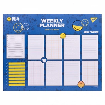 Планінг настільний річний Yes Smiley World United 52 арк. 34,5x27 см (252407)
