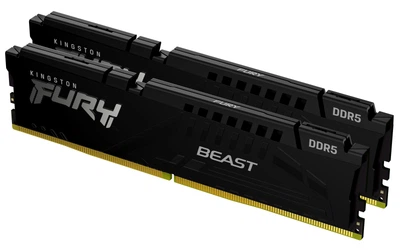 Pamięć RAM Kingston Fury DDR5-6000 65536MB PC5-48000 (Kit of 2x32768) Beast 1Rx8 Black (KF560C36BBE2K2-64)
