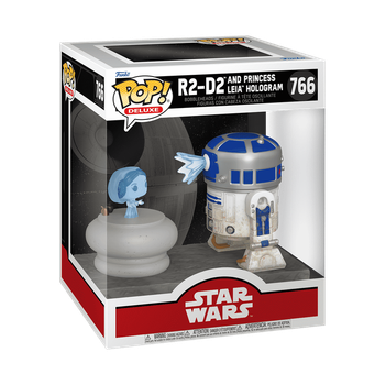 Figurka Funko POP Deluxe: R2-D2 and Princess Leia Hologram 83799 (889698837996)