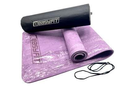 Коврик для йоги и фитнеса EasyFit PER Premium Mat 8 мм + Чехол фиолетовый