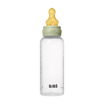 Дитяча пляшечка BIBS Baby Bottle Round Latex 270 мл Medium Flow (середній потік) Sage