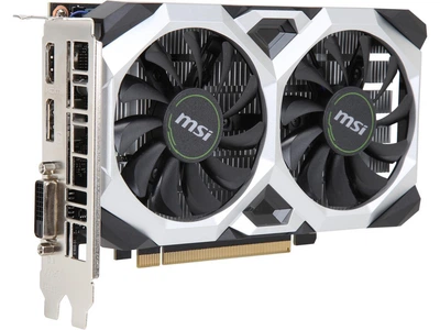 Carte Graphique MSI GTX 1650 Super Ventus XS OC - 4GB GDDR6, Boost 1740 MHz, 2 Ventilateurs, DisplayPort, HDMI, DVI