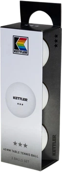 М'ячі для настільного тенісу Kettler набір 3 шт (4001397566823)