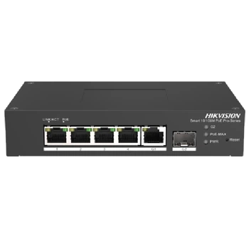 Коммутатор 6 портов управляемый Hikvision DS-3T1306P-SI/HS PoE