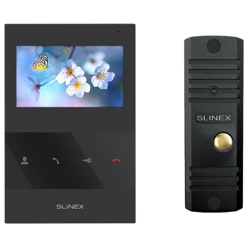 Комплект видеодомофона 4” Slinex SQ-04 (Black) + ML-16НD (Black)