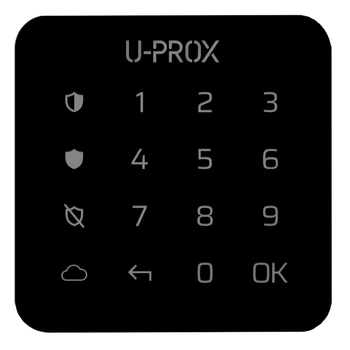 Беспроводная сенсорная мини-клавиатура для одной группы U-Prox Keypad G1 Black