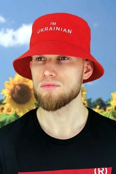 Мужская панама Braxton "I`m Russian" красный летний (1451)
