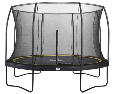 Батут для дома Salta Comfort Edition из защитной сеткой, круглый 396см, максимальный вес 120кг Черный (5077A)