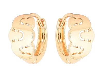 Сережки Xuping Позолота 18K колечка «Декоративний візерунок» 284212