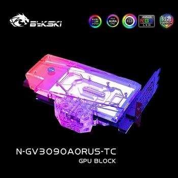 Водоблок с активным бэкплейтом для карт Gigabyte Aorus RTX 3080 3090 MASTER