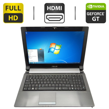Ноутбук Asus N53 / 15.6" (1920x1080) TN / Intel Core i7-2630QM (4 (8) ядра по 2.0 - 2.9 GHz) / 6 GB DDR3 / 500 GB HDD / nVidia GeForce GT 550M, 2 GB GDDR3, 128-bit / WebCam / АКБ не держит б/у