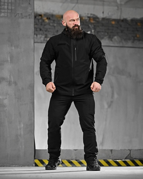 Тактический летний эластичный костюм водоотталкивающая пропитка Combat Force Black S